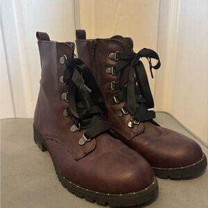 SO brand maroon colored boots women’s size 8